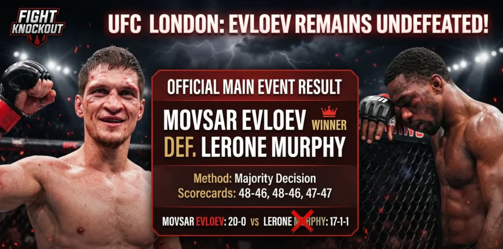 Movsar Evloev y Lerone Murphy intercambian golpes en el O2 Arena de Londres
