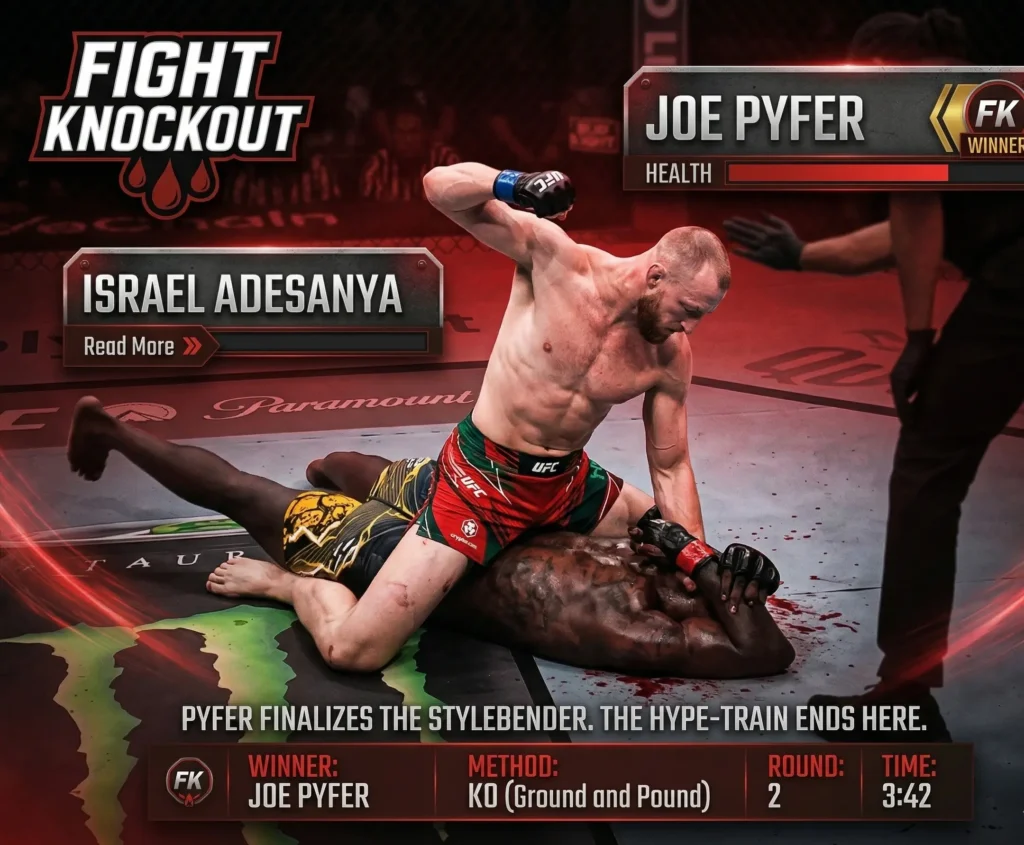Joe Pyfer noquea a Israel Adesanya en el segundo asalto en UFC Seattle